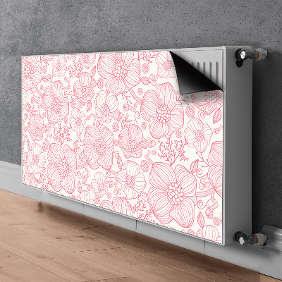 Printed radiator mat Contour flowers