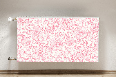 Printed radiator mat Contour flowers