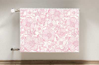 Printed radiator mat Contour flowers