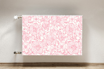 Printed radiator mat Contour flowers