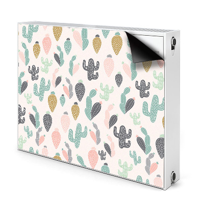 Decorative radiator cover Colorful cacti