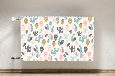 Decorative radiator cover Colorful cacti