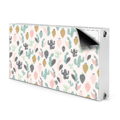 Decorative radiator cover Colorful cacti