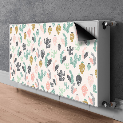 Decorative radiator cover Colorful cacti