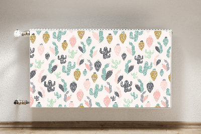 Decorative radiator cover Colorful cacti