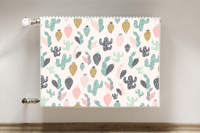 Decorative radiator cover Colorful cacti