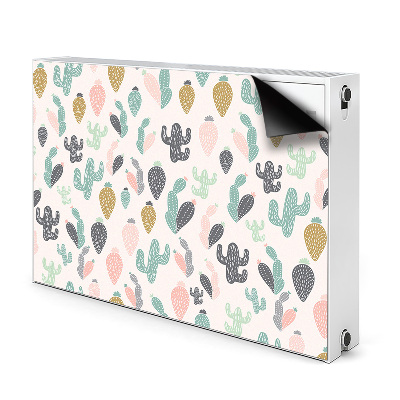 Decorative radiator cover Colorful cacti