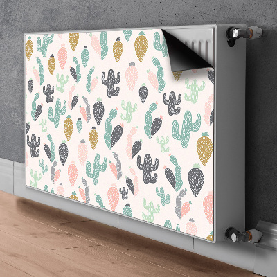 Decorative radiator cover Colorful cacti