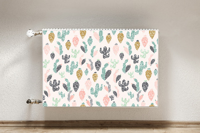 Decorative radiator cover Colorful cacti