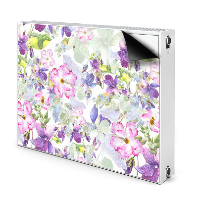 Magnetic radiator mat Purple flowers