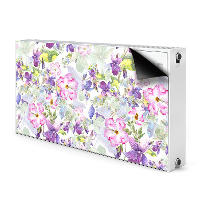 Magnetic radiator mat Purple flowers