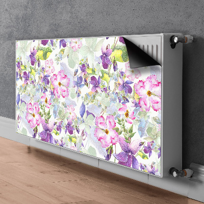 Magnetic radiator mat Purple flowers