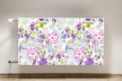 Magnetic radiator mat Purple flowers