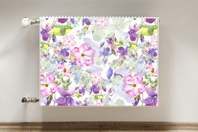 Magnetic radiator mat Purple flowers