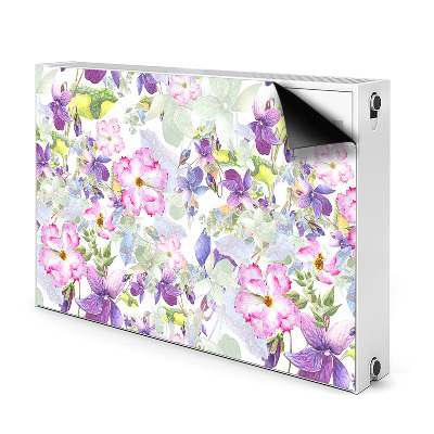 Magnetic radiator mat Purple flowers