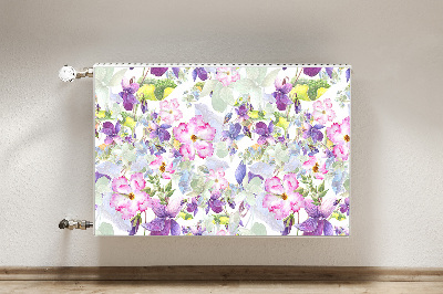 Magnetic radiator mat Purple flowers