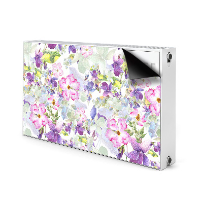 Magnetic radiator mat Purple flowers