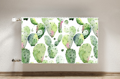 Decorative radiator cover Tropical cacti