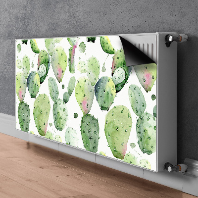 Decorative radiator cover Tropical cacti