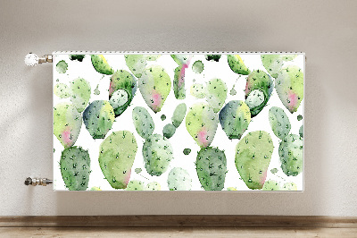 Decorative radiator cover Tropical cacti