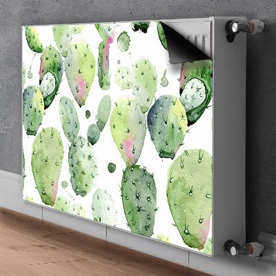 Decorative radiator cover Tropical cacti