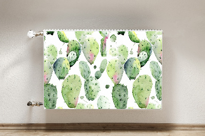 Decorative radiator cover Tropical cacti