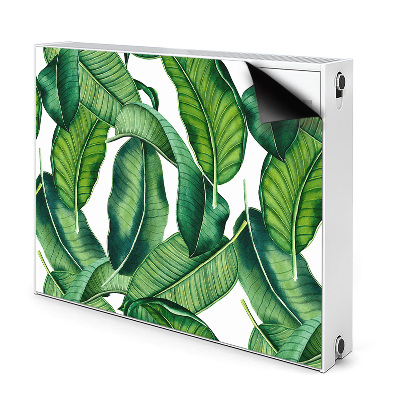 Magnetic radiator mat Green large leaves