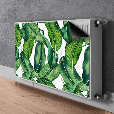 Magnetic radiator mat Green large leaves