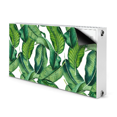 Magnetic radiator mat Green large leaves