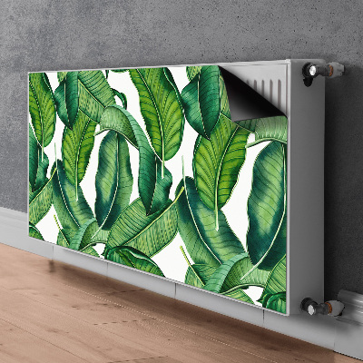 Magnetic radiator mat Green large leaves