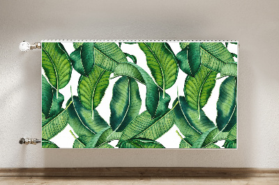 Magnetic radiator mat Green large leaves