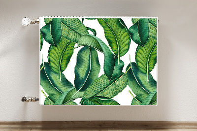 Magnetic radiator mat Green large leaves