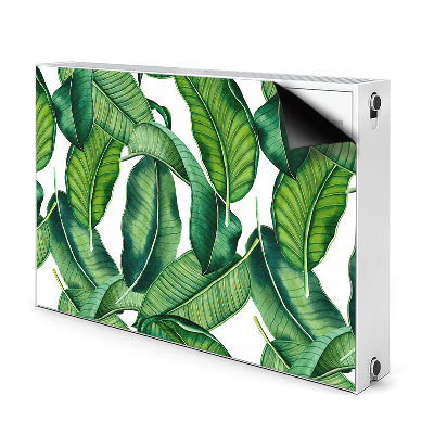 Magnetic radiator mat Green large leaves