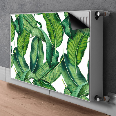 Magnetic radiator mat Green large leaves