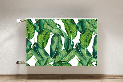 Magnetic radiator mat Green large leaves