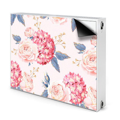 Magnetic radiator mat Hydrangeas