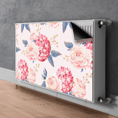 Magnetic radiator mat Hydrangeas