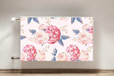 Magnetic radiator mat Hydrangeas