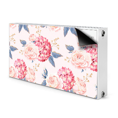 Magnetic radiator mat Hydrangeas