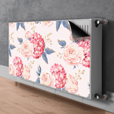 Magnetic radiator mat Hydrangeas