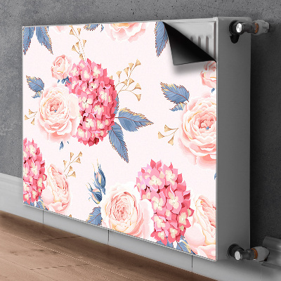 Magnetic radiator mat Hydrangeas