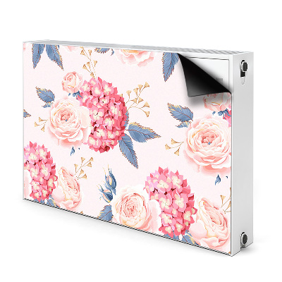 Magnetic radiator mat Hydrangeas