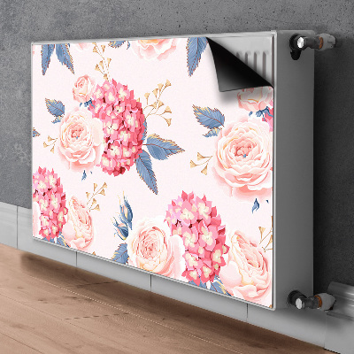 Magnetic radiator mat Hydrangeas