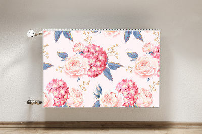 Magnetic radiator mat Hydrangeas