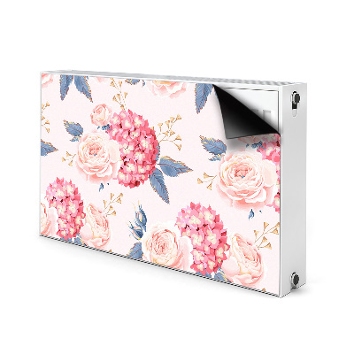 Magnetic radiator mat Hydrangeas