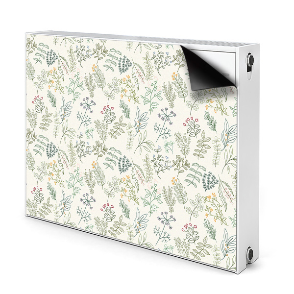 Magnetic radiator mat Green leaves