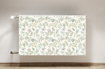 Magnetic radiator mat Green leaves