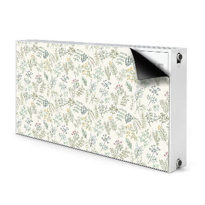 Magnetic radiator mat Green leaves