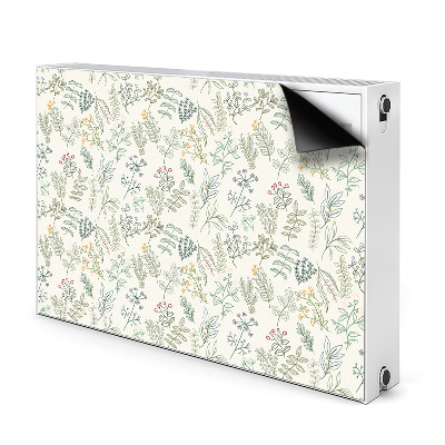 Magnetic radiator mat Green leaves