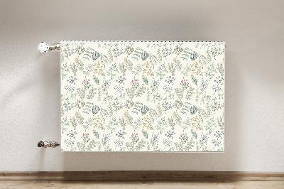 Magnetic radiator mat Green leaves